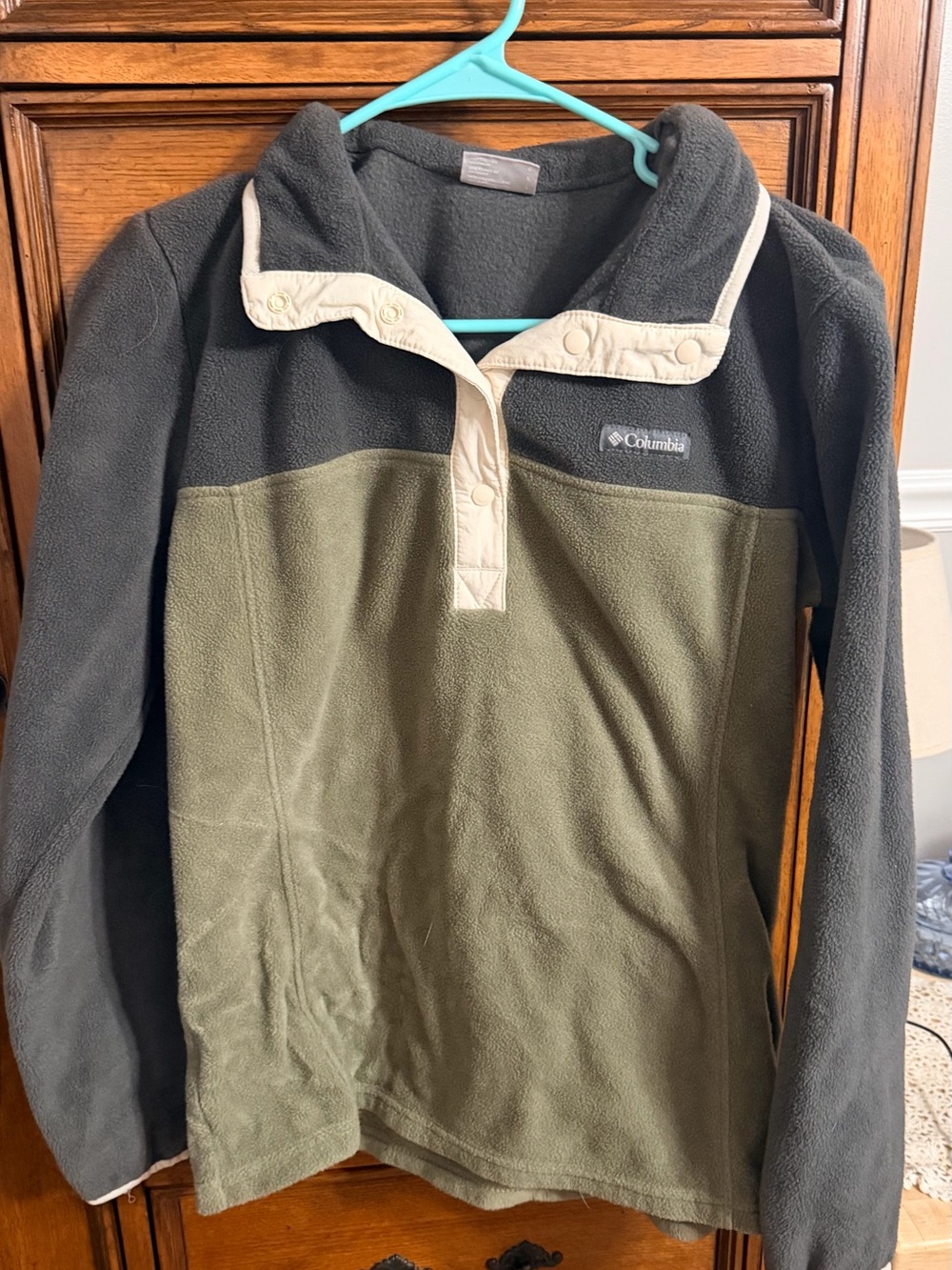 Columbia' Olive & Charcoal Fleece Pullover Jacket